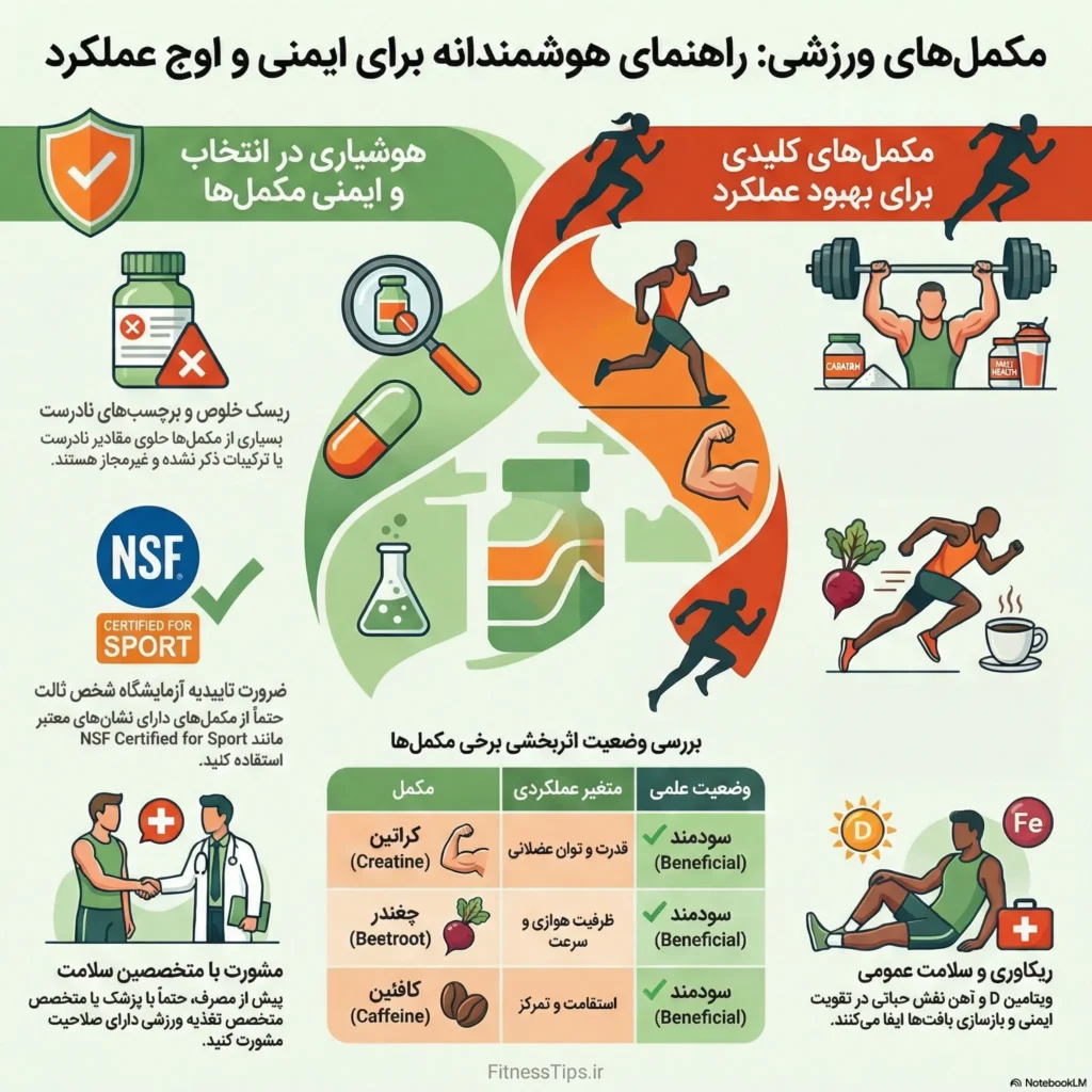 مکمل‌های ورزشی در عملکرد ورزشی