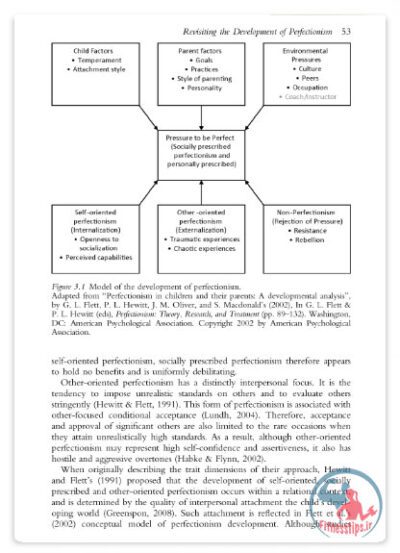 کتاب روانشناسی کمال‌گرایی در ورزش، رقص و فعالیت بدنی